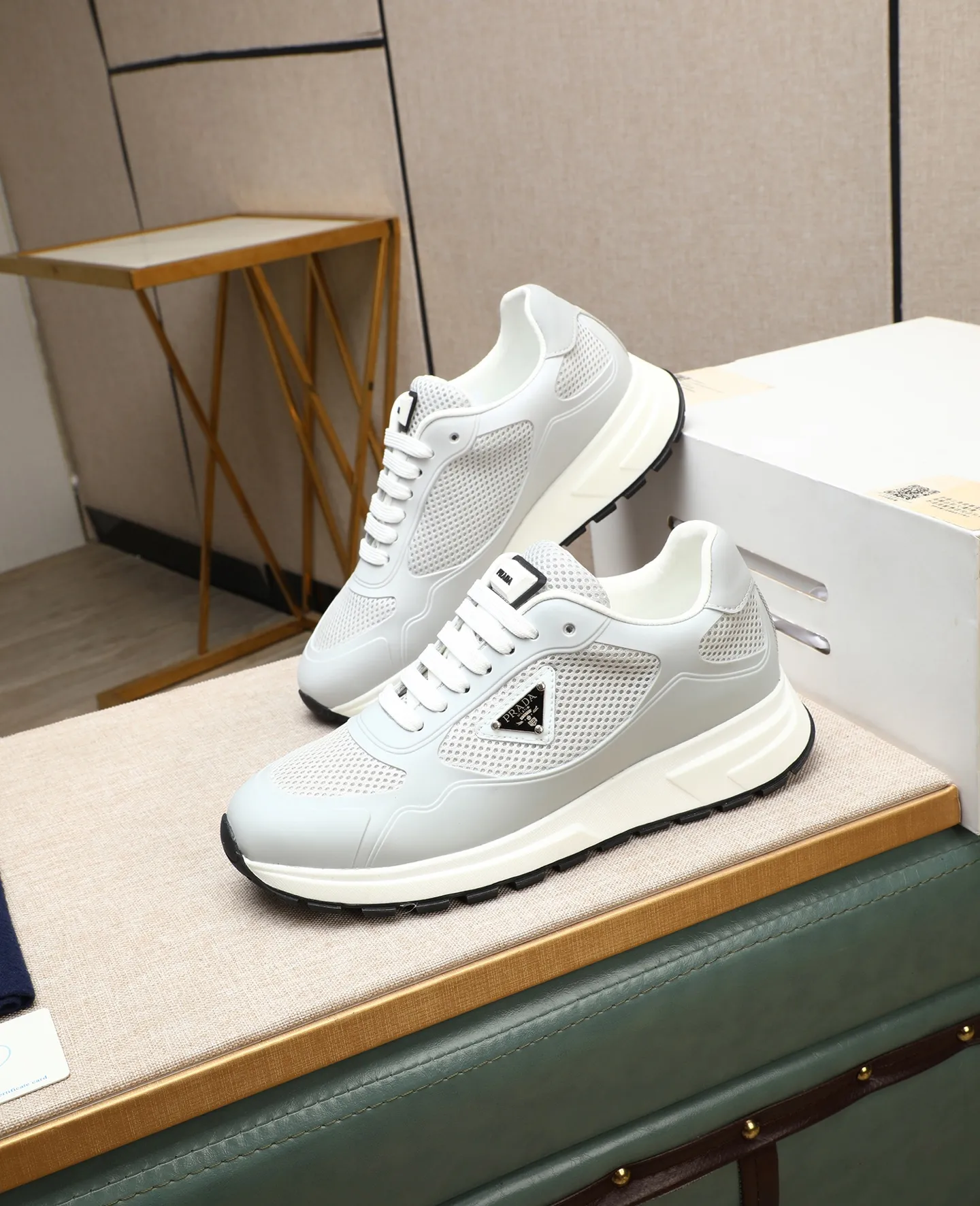 Men's shoes 💰580 [PRADA] Prada - High-end quality original order - Upper: 🔝 silk calfskin, brand canvas cloth, brand metal fasteners - Lining: mesh, foot pads; top-grade cowhide - Outsole: ultra-light TPU foam; molded outsole - Ultra-high quality control·Fine workmanship: highlighted (high-end·luxury·grade) -Size: 38-44 (45 can be customized) Wang